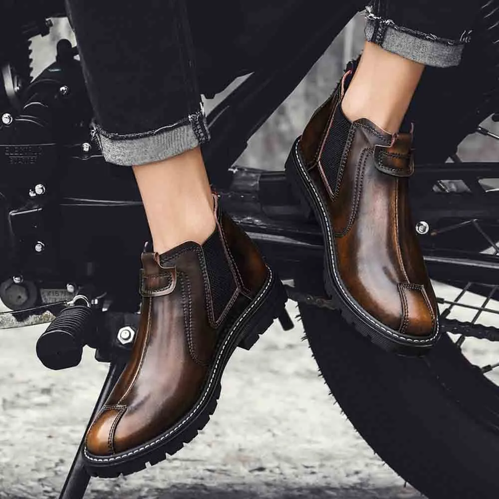 

2018 Size 38-44 Men Winter Warm Boots Casual Shoes Men England Vintage Motorcycle Bots Ankle Boots Military boots Footwear Nov21