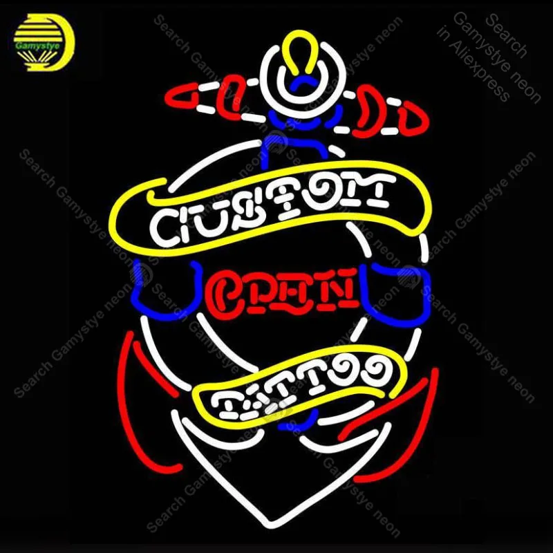 Неоновая вывеска для нанесения татуировок в морском стиле неоновая лампочка на