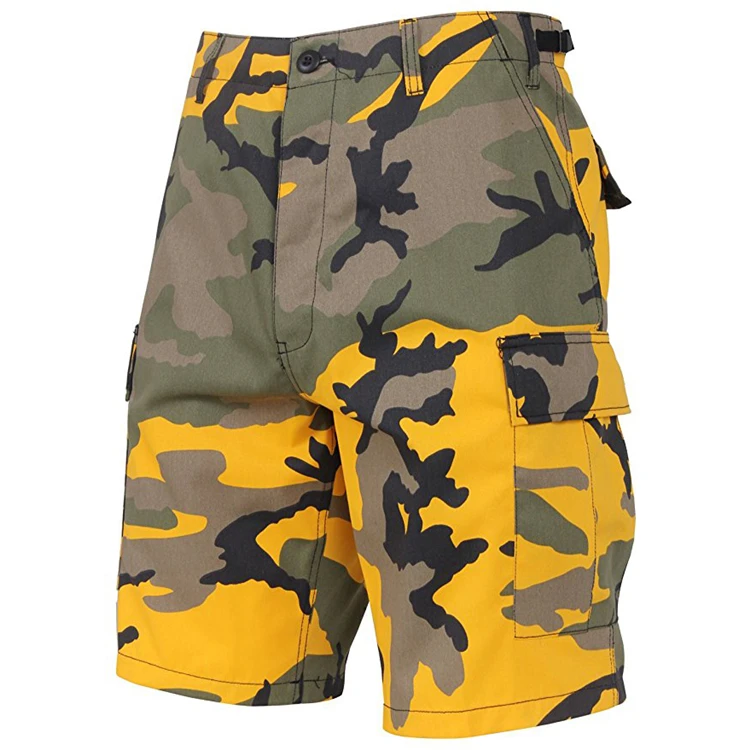2025 New design 8 Color Available BDU Hip Hop cotton cargo board shorts men Clothing camouflage summer kanye west military short 3
