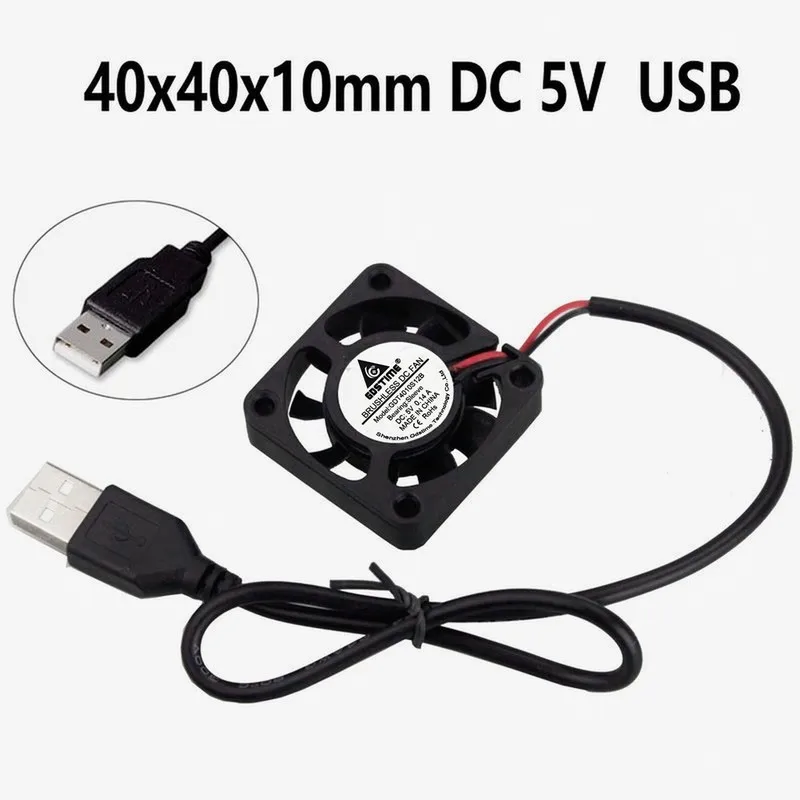 

5pcs Gdstime 5V 40mm 40x40x10mm 9 Blades Mini Brushless DC USB Connection Computer Case Cooling Fan