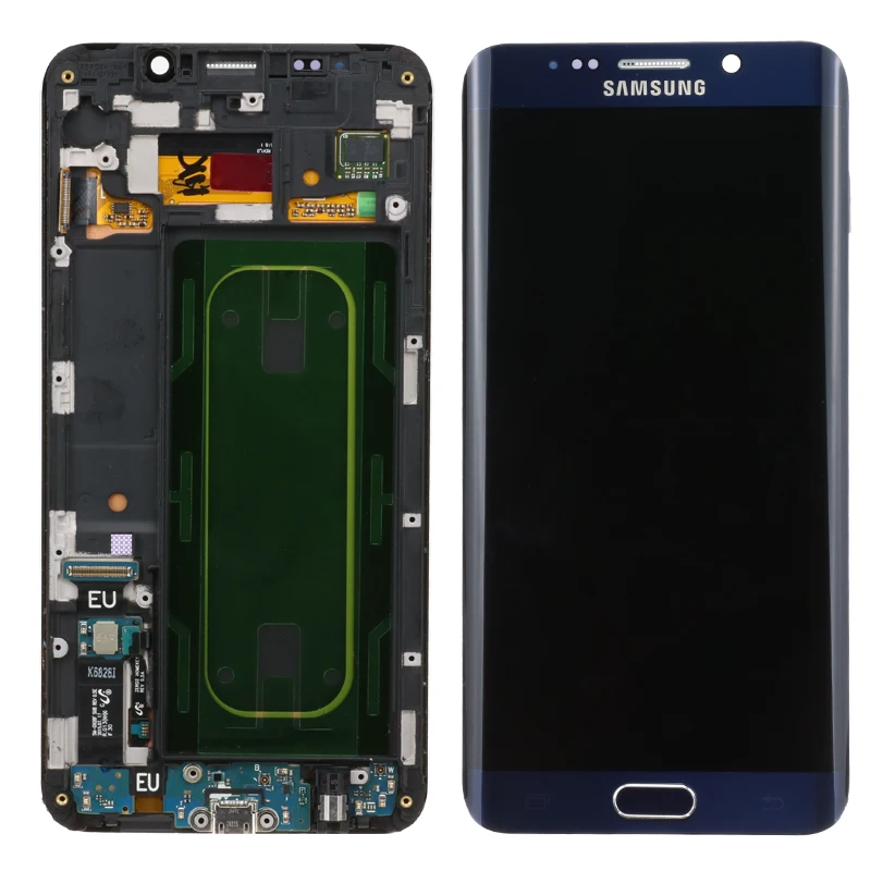 Супер AMOLED G928 lcd с рамкой для Samsung Galaxy S6 edge plus дисплей G928 G928F сенсорный экран дигитайзер сборка
