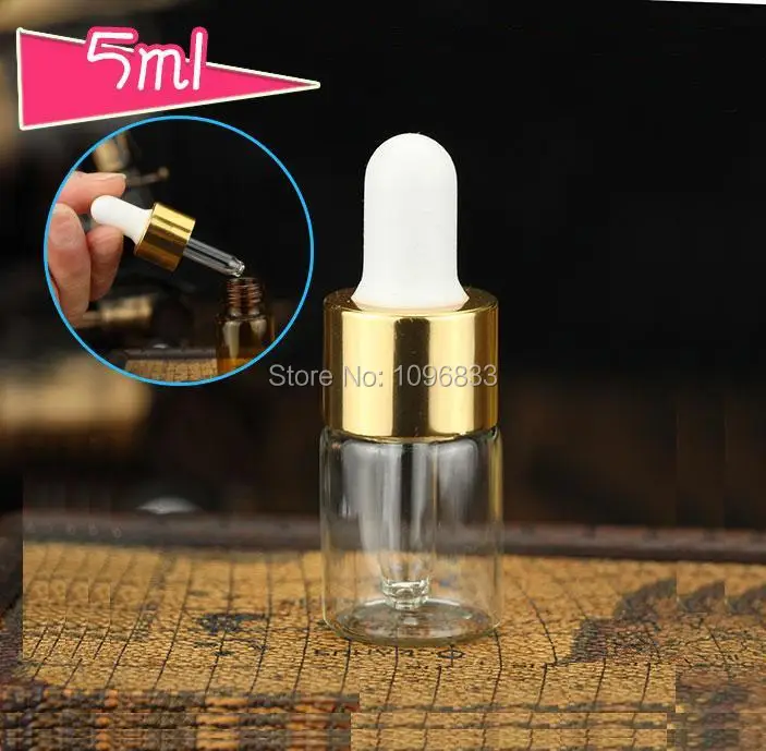 

5MLGlass Bottle with Rubber Pipet, Stoste Stock Bottle, Pipet Dropper Bottle, 5g Vial, Empty Cosmetic Packaging Bottle,50pcs/Lot