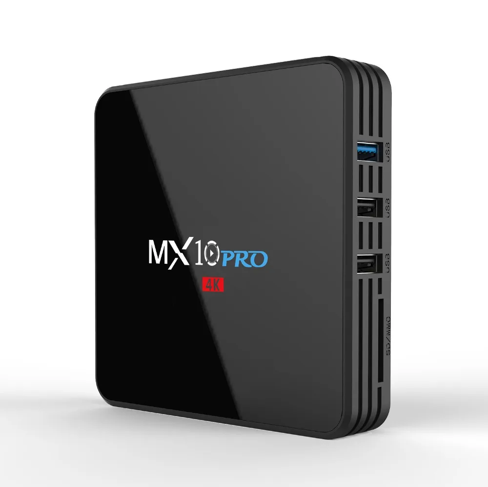 MX10 PRO ТВ-бокс на Rockchip 3328 Android 8,1 4 Гб Оперативная память 32 GB Встроенная память 2,4G 5G WiFi медиаплеер BT4.1 Поддержка 4 K H.265 Декодер каналов кабельного телевидения