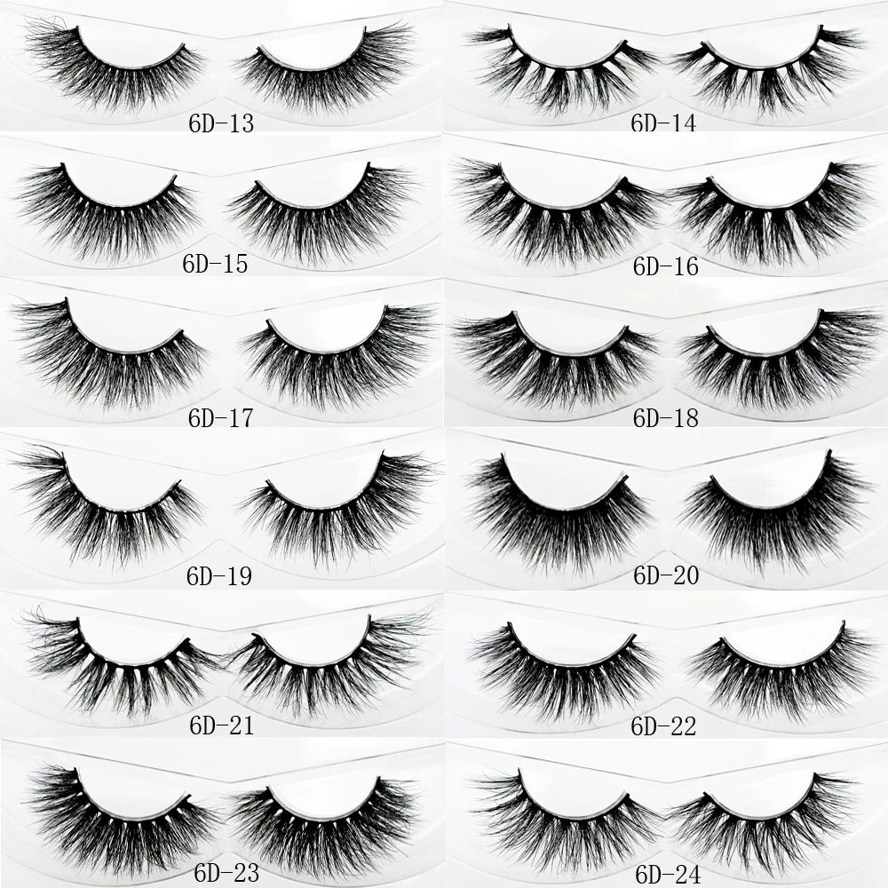

6D Mink False Eyelashes Long Lasting Lashes Natural Lightweight Mink Eyelashes Clear Packaging false eyelashes natural
