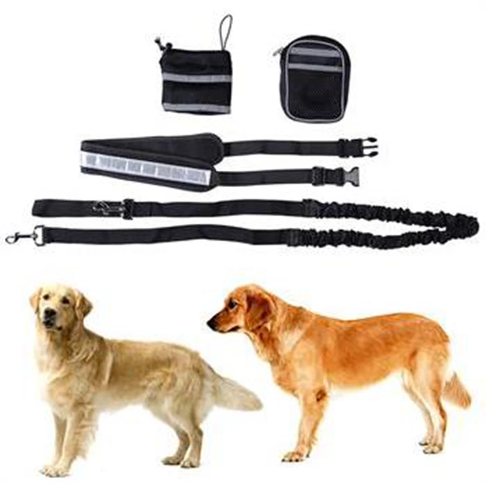 1 pcs/lot Hands Free Waist Dog Lead Belt Jogging Running Walking Food