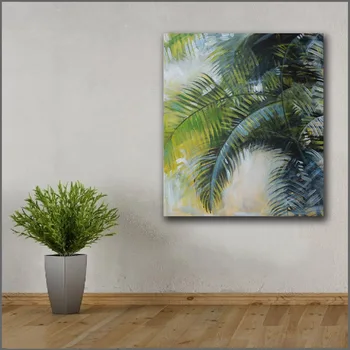 

Large size Printing Oil Painting Full of vigour Palms Wall art canvas prints pictures for living room and bedroom No Frame