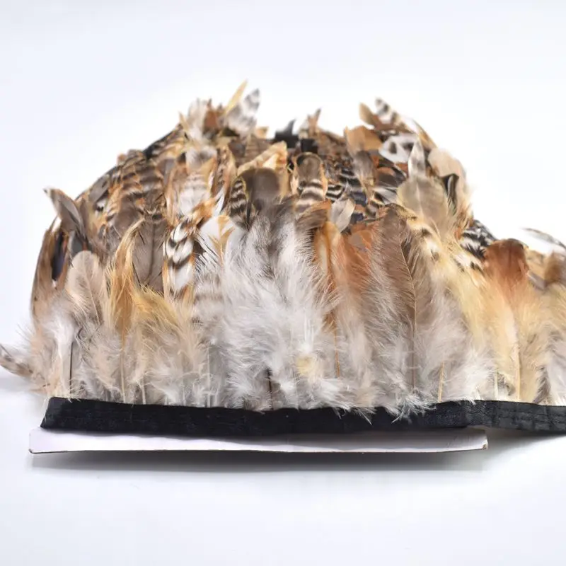 1 м натуральные перья фазана отделка бахрома для рукоделия швейная одежда Плюмы 10~ 15 см DIY вечерние платье, украшенное перьями украшение