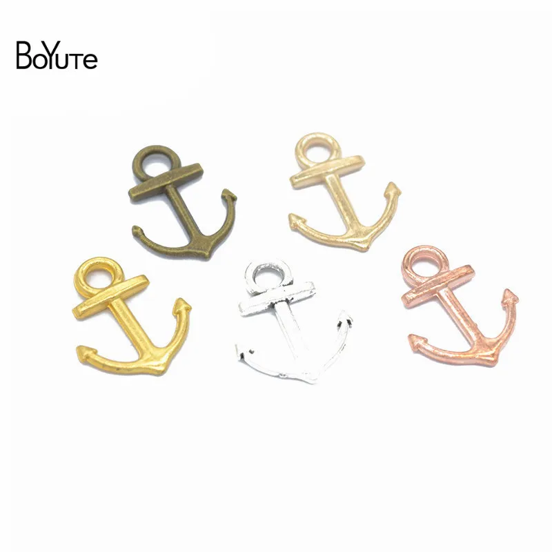 BoYuTe (100 PiecesLot) 6 Colors 1814MM Metal Alloy Sea Anchor Pendant Charms Diy Jewelry Accessories (1)