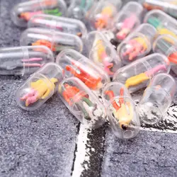 60 шт. контейнер для таблеток пластиковые фигурки креативный подарок для вечерние прозрачная капсула чехол для телефона DIY Аксессуары