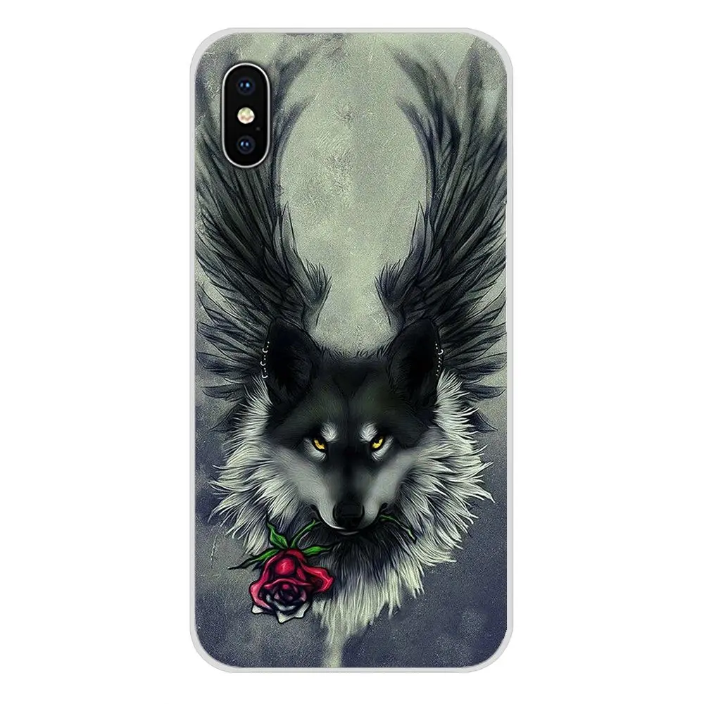 Аксессуары чехлы для телефонов Apple iPhone X XR XS MAX 4 4S 5 5S 5C SE 6 6S 7 8 Plus ipod touch wolf