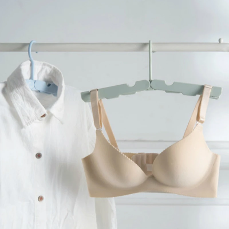 4 اللون ABS البلاستيك المحمولة السفر شماعات ملابس طوي الأطفال علاّقات ملابس خزانة تجفيف الرف Airer الوتد خطاف 1 قطعة