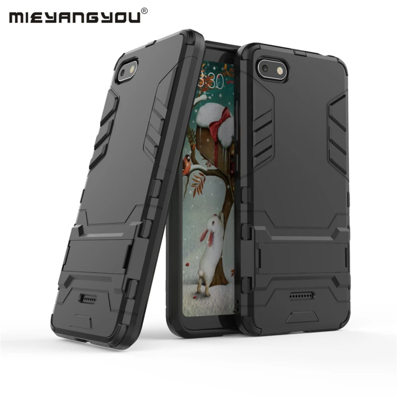 

Fashion Full Cover Hard PC Iron Man Cases for Xiaomi Redmi 6A Cases Redmi 6A Soft Silicone Stand Cover On Redmi 6A Shell Bag