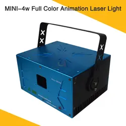 Оборудование для сценического освещения мини 4 Вт RGB Полноцветный анимационный лазерный свет для бара ди-джей в ночном клубе свадьбы
