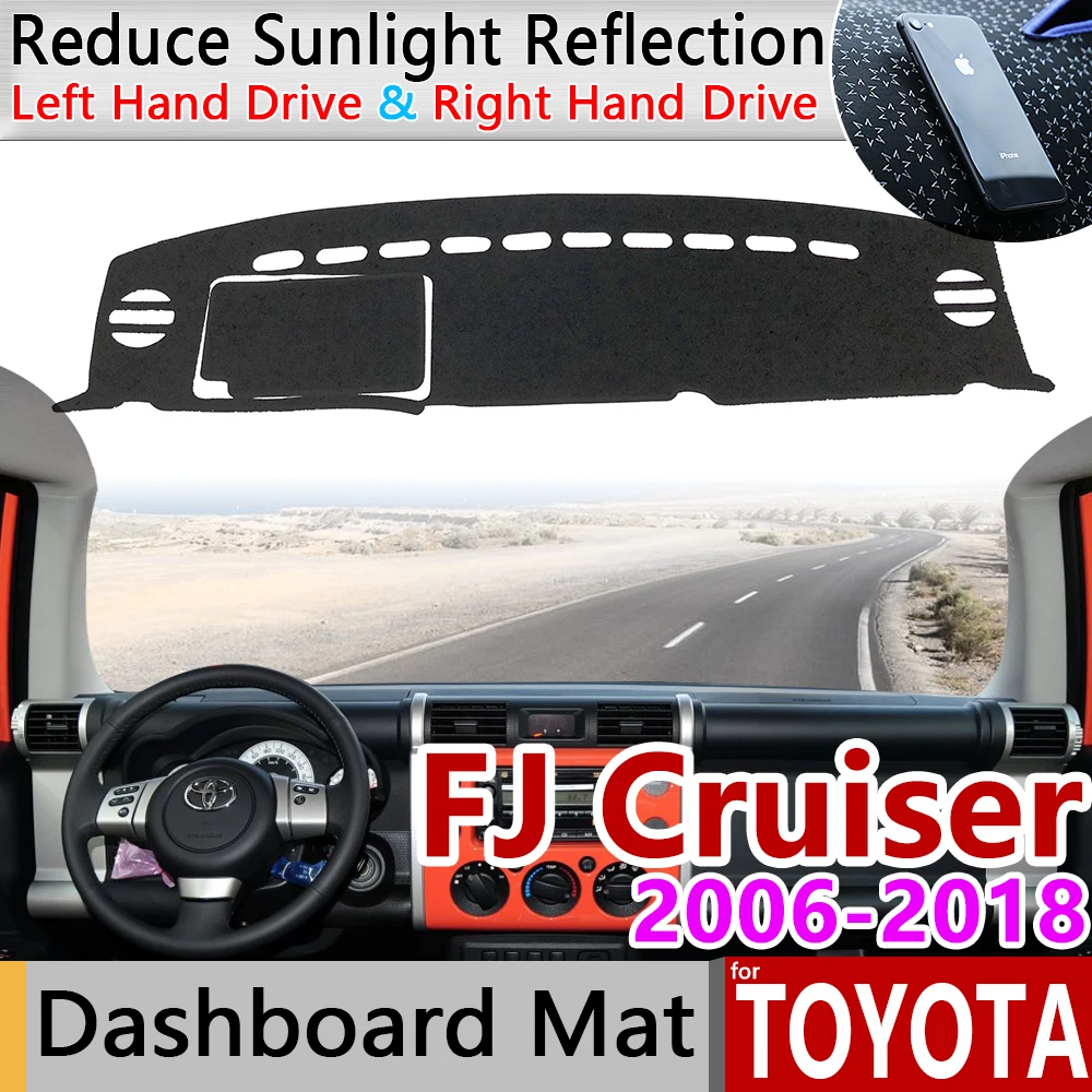 Для Toyota FJ Cruiser 2006 ~ 2018 GSJ10 Противоскользящий коврик на приборную панель Зонт для