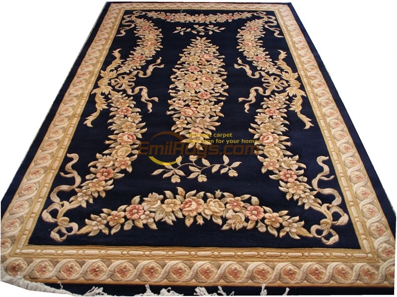 

Fine Wool Oriental Area Rug Knitted Wool Knitting Carpets The Plant Design woven floor Rectangularchinese aubusson rug