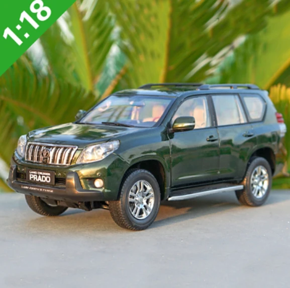 Литье под давлением 1/18 Toyota Land Cruiser Prado модель автомобиля SUV игрушки зеленый для мальчика Коллекция подарков оригинальная коробка