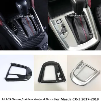 

For Mazda CX-3 CX3 2017 2018 2019 2020 Car ABS Chrome/Carbon Fibre Middle Front Shift Stall Paddles Cup Lamp Frame Trim Hoods