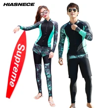 HIASNECE для пары спортивные Surf купальный костюм 3 шт./компл. одежда с длинным рукавом+ брюки+ шорты в стиле пэчворк новые пары купальный костюм Рашгард