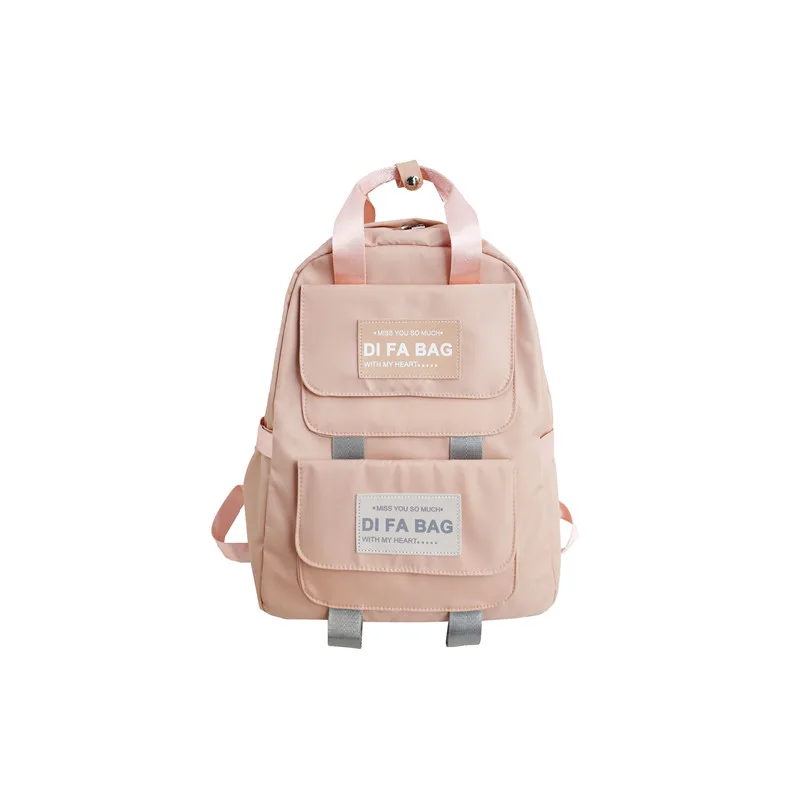 DCIMOR большой емкости рюкзаки водонепроницаемый нейлоновое кольцо портативный рюкзак школьная сумка для девочек-подростков Mochila женский рюкзак - Цвет: pink