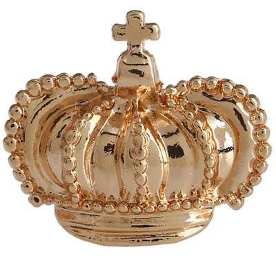 Винтажные маленькие броши в виде короны для женщин мужские значки модные ювелирные изделия Ретро Серебряная бронзовая Золотая брошь значки на лацкан, металлическая фурнитура - Окраска металла: Gold X0222A