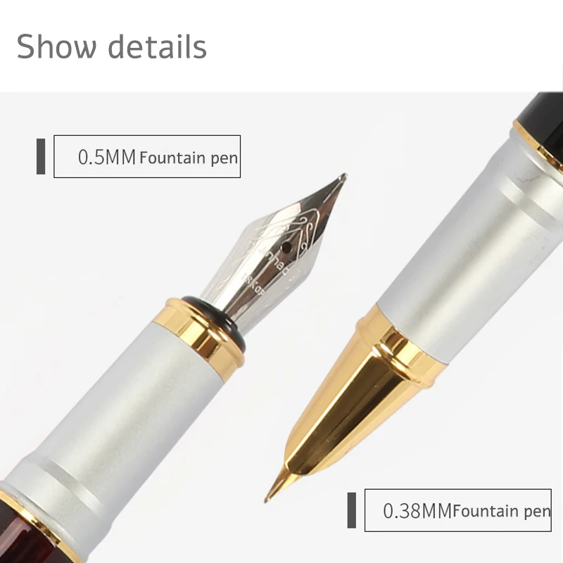 Jinhao9009 перьевая ручка Caneta Dolma Kalem Pluma Fuente Caligraphy, роскошная ручка с чернилами, Офисная ручка, канцелярские принадлежности, подарок, платина, преппи