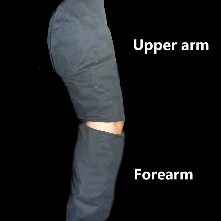 1 Pair Anti-cut Safety Sleeve Stainless steel Arm Protection Wrist Defense Armband Anti-stab Forearm Upper Arm Light Metal Armor (1)