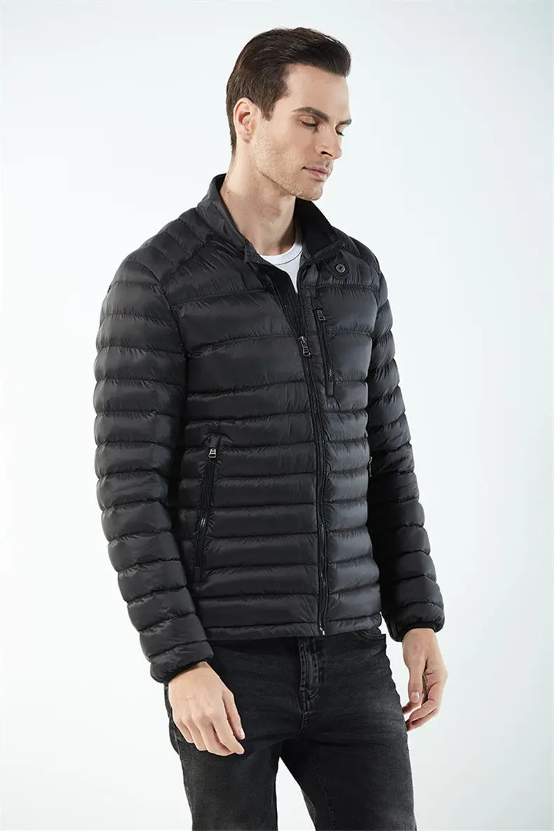 Brand Mens Jackets Wind Water Resistant Autumn Winter Stand Collar Male Jacket Coats Men Zipper Pockets US EU Size Machine Wash 06