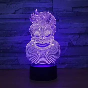 

3d Lamp Clown 7 Color Led Night Lamps For Kids Touch Led Usb Table Lampara Lampe Baby Sleeping Nightlight Drop Ship Room Lamp