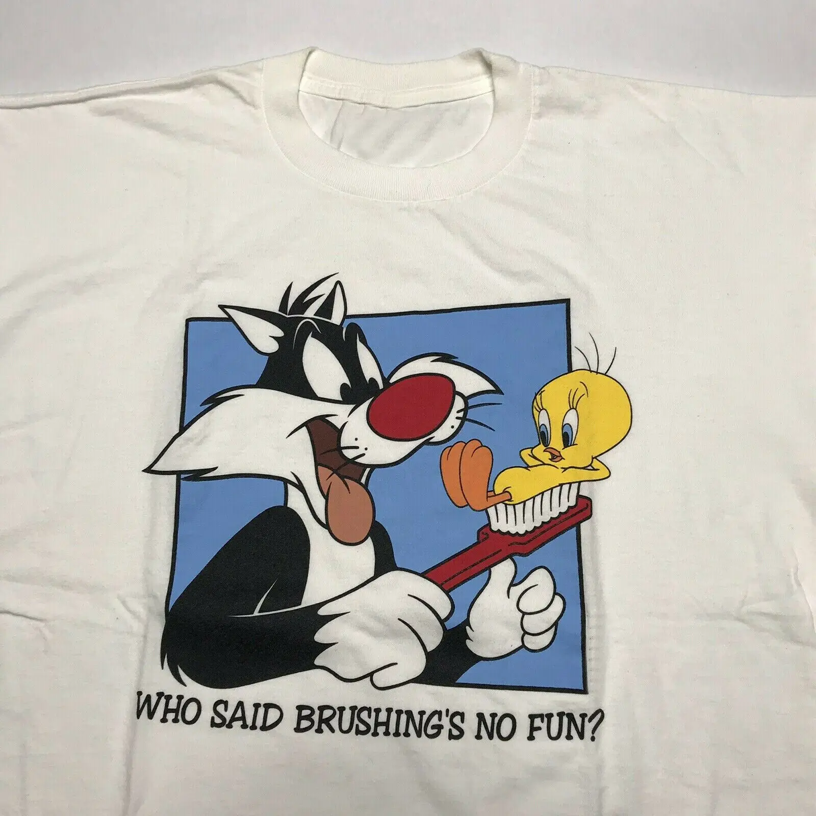 

Vtg 90s Tweety Bird Sylvester T Shirt Looney Tunes Warner Bros 1995