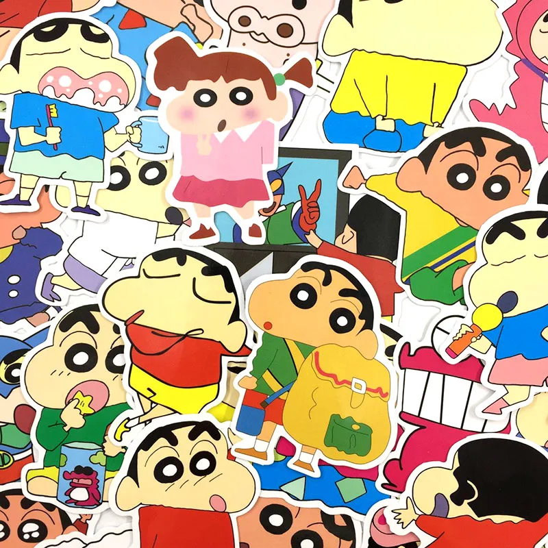 50 шт./компл. Kawaii Crayon Shin chan мультфильм DIY граффити наклейки для ноутбука мотоцикл
