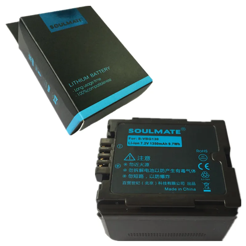 

SOULMATE VW-VBG130 lithium batteries pack VWVBG130 Digital Camera Battery VW VBG130 For Panasonic SDR-H80 HDC-DX5 HDC-TM20