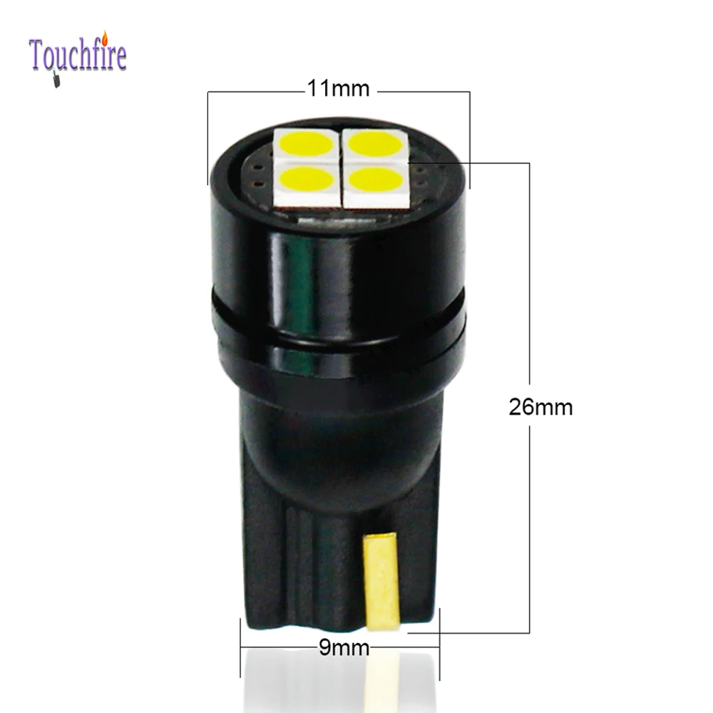 100 шт. автомобисветодиодный светодиодные лампы T10 W5W Canbus 194 168 3030smd 4 светодиодный