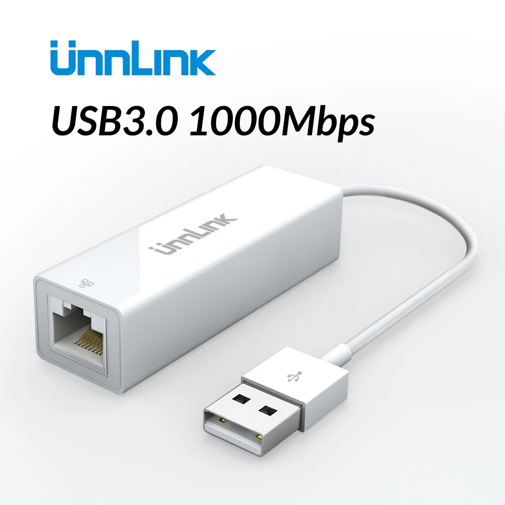 

Unnlink USB Ethernet Adapter USB 3.0 1000M USB 2.0 100M RJ45 Lan Ethernet USB Network Adapter for Mi box smart tv laptop compute