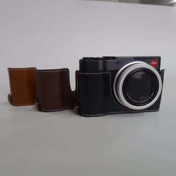 

Pu Leather Case Bottom Opening Version Protective Half Body Cover Base For Leica C-Lux Digital Camera