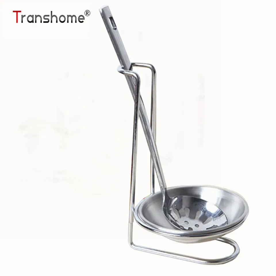 Transhome Stainless Steel Spoon Rack Soup Spoon Holders Spatula Rack Shelf Holders Tray Spoon