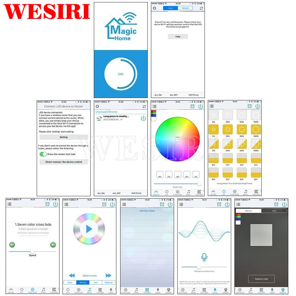 Умный WiFi светодиодный контроллер 5 каналов управления 4A 5CH CW/WW RGB RGBW RGBWW таймер со светодиодной подсветкой музыкальный группа Синхронизация