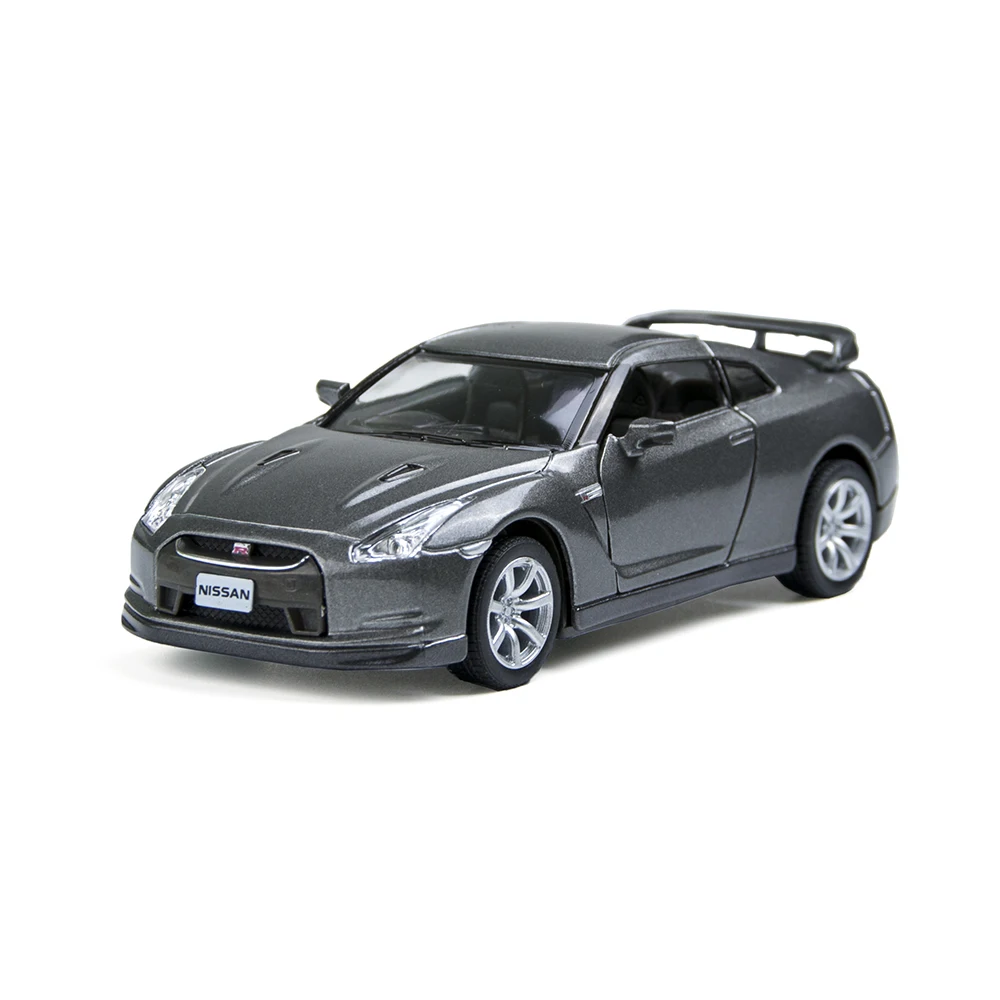 GTR R35 серый 1/36 2 открывающиеся двери модель автомобиля из сплава спортивный
