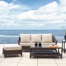 Мальта Плетеная уличная мебель для сидения из ротанга диван Коллекция