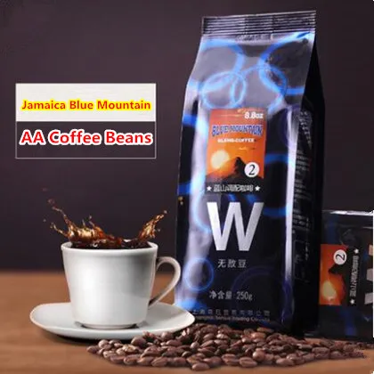 250g Super Level Jamaican Blue Mountain Coffee Bean Cooked Beans No Sugar Organic Slimming Coffee Beans Free Shipping 250g Super Level Jamaican Blue Mountain Coffee Bean Cooked Beans No Sugar Organic Slimming Coffee Beans Free Shipping