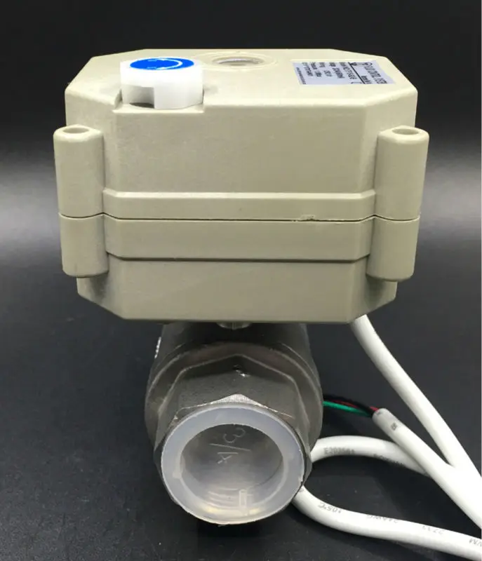 TF20-S2-B 2-способ BSP/ДНЯО 3/4 ''Электрический Нержавеющая сталь клапан с ручным колеса DC12V/DC24V 2/ 3/5/7 провода из металла Шестерни CE IP67