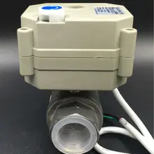 TF20-S2-B 2-способ BSP/ДНЯО 3/4 ''Электрический Нержавеющая сталь клапан с ручным колеса DC12V/DC24V 2/ 3/5/7 провода из металла Шестерни CE IP67