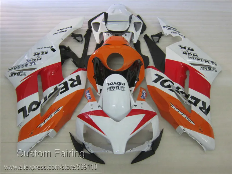 Лидер продаж комплект обтекателей для литья под давлением CBR1000RR 2004 2005 оранжевых и