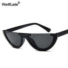 WarBLade Женская кошачий глаз солнцезащитные очки Брендовая Дизайнерская обувь полукадра Для женщин прозрачные линзы очки UV400 солнцезащитные очки для женщин