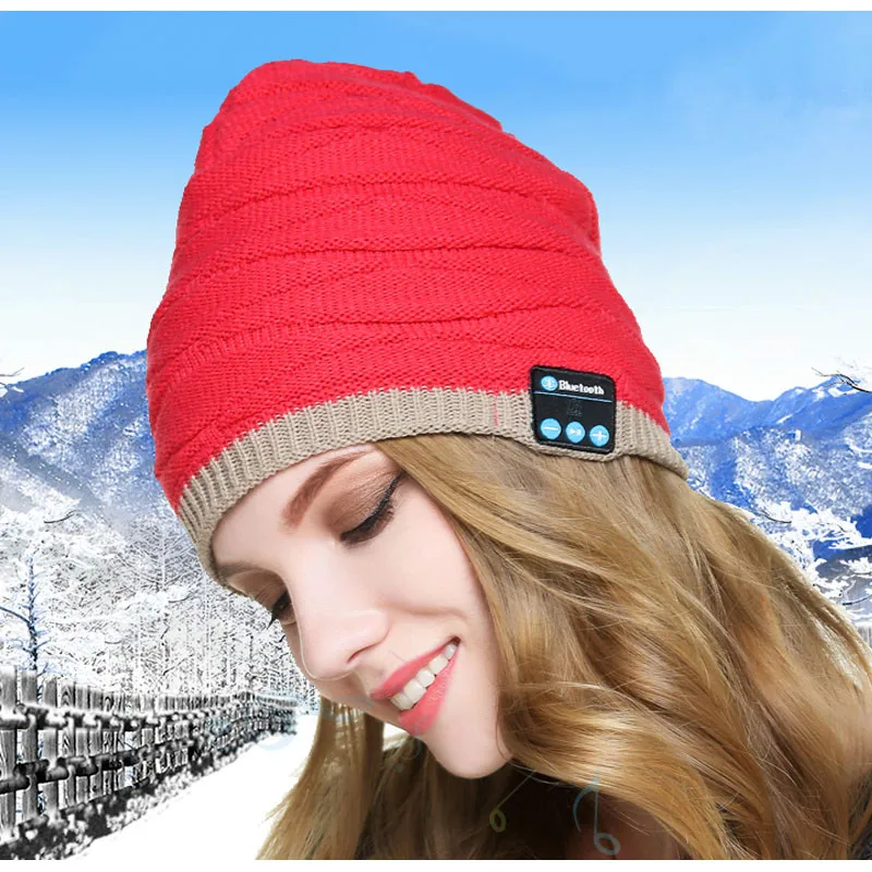 Boys Girls Knitted Wireless font b Bluetooth b font Hat Xmas Halloween Gifts Hats font b