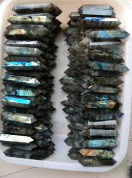 

6000g Natural beautiful labradorite QUARTZ CRYSTAL WAND DT POINT HEALING