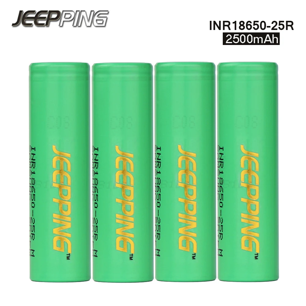 

Free Shipping 4pcs 100% New original 18650 Battery 3.7V 2500mAh INR18650 25R Li-ion Rechargeable Battery batteries for Samsung