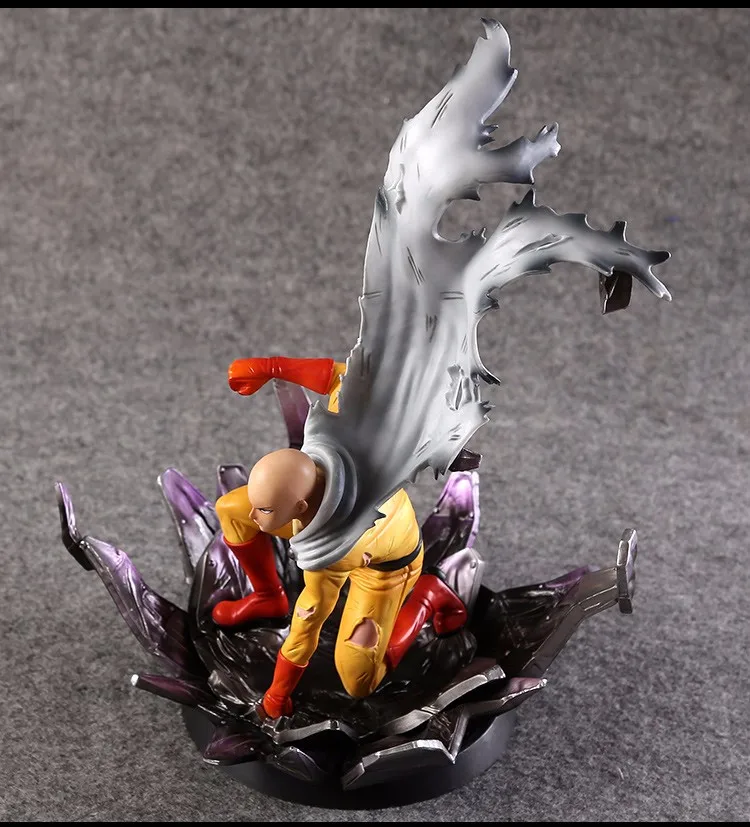 One Punch Man Saitama Sensei Action Figure | 240mm PVC Statue | Genos Model Toy from One-Punch Man Anime image 5