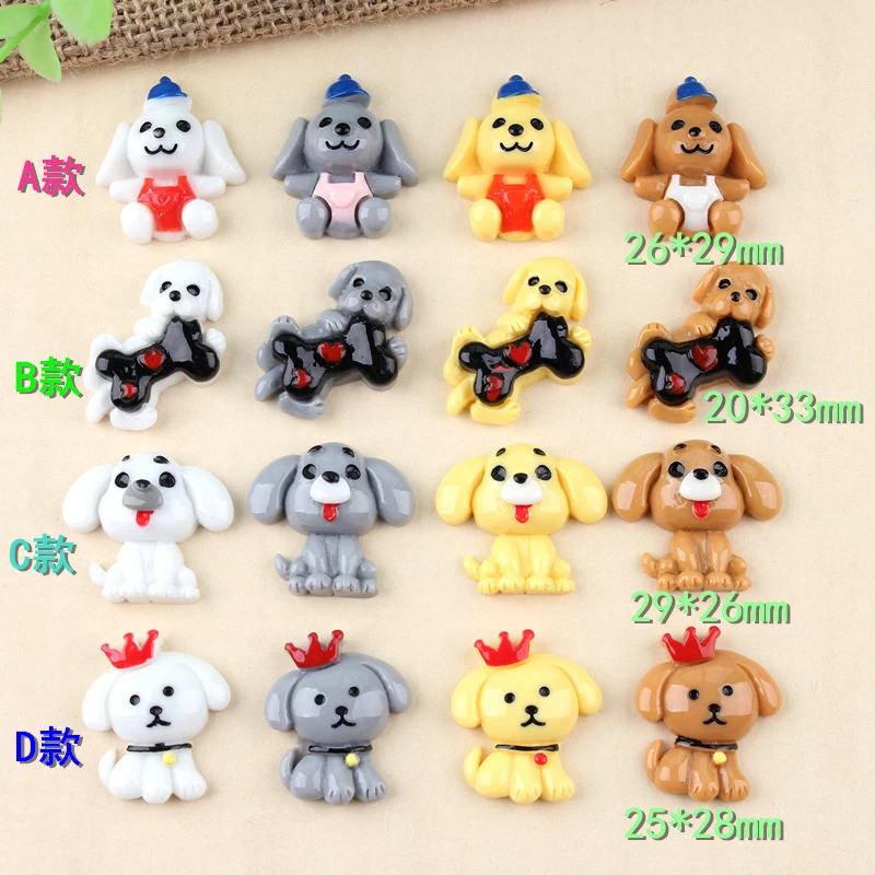 10pcs 2018 creative single resin dog charms pet puppy house animal