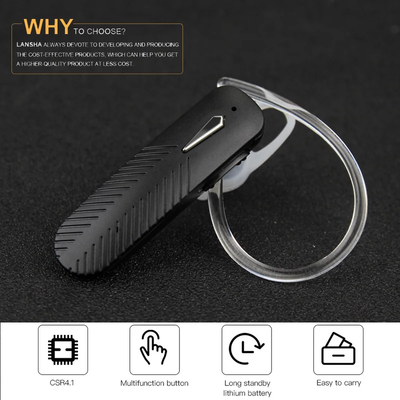 DAONO invisible mini B1 bluetooth наушники бизнес беспроводная гарнитура с шумоподавлением