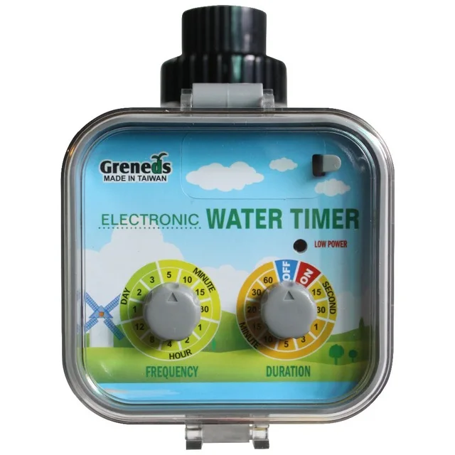 

Solar Electronic Garden Water Timer with RainStop Function Adopt Solenoid Valve 2 Rotory Dials